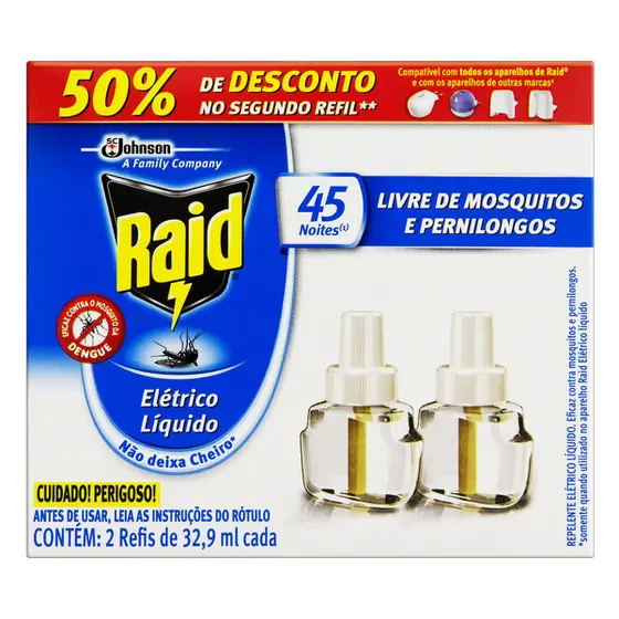 Repelente, 2 Refil, Raid